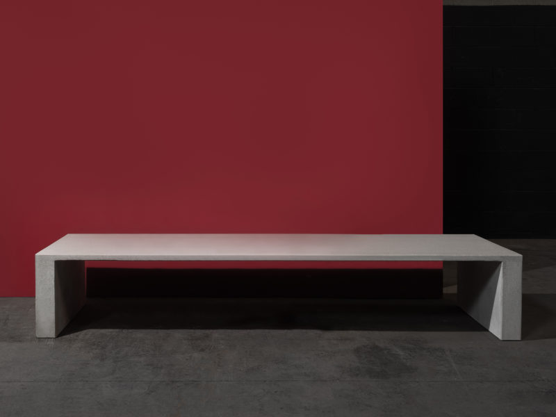 Urban bench of minimal expression, design by Durbanis