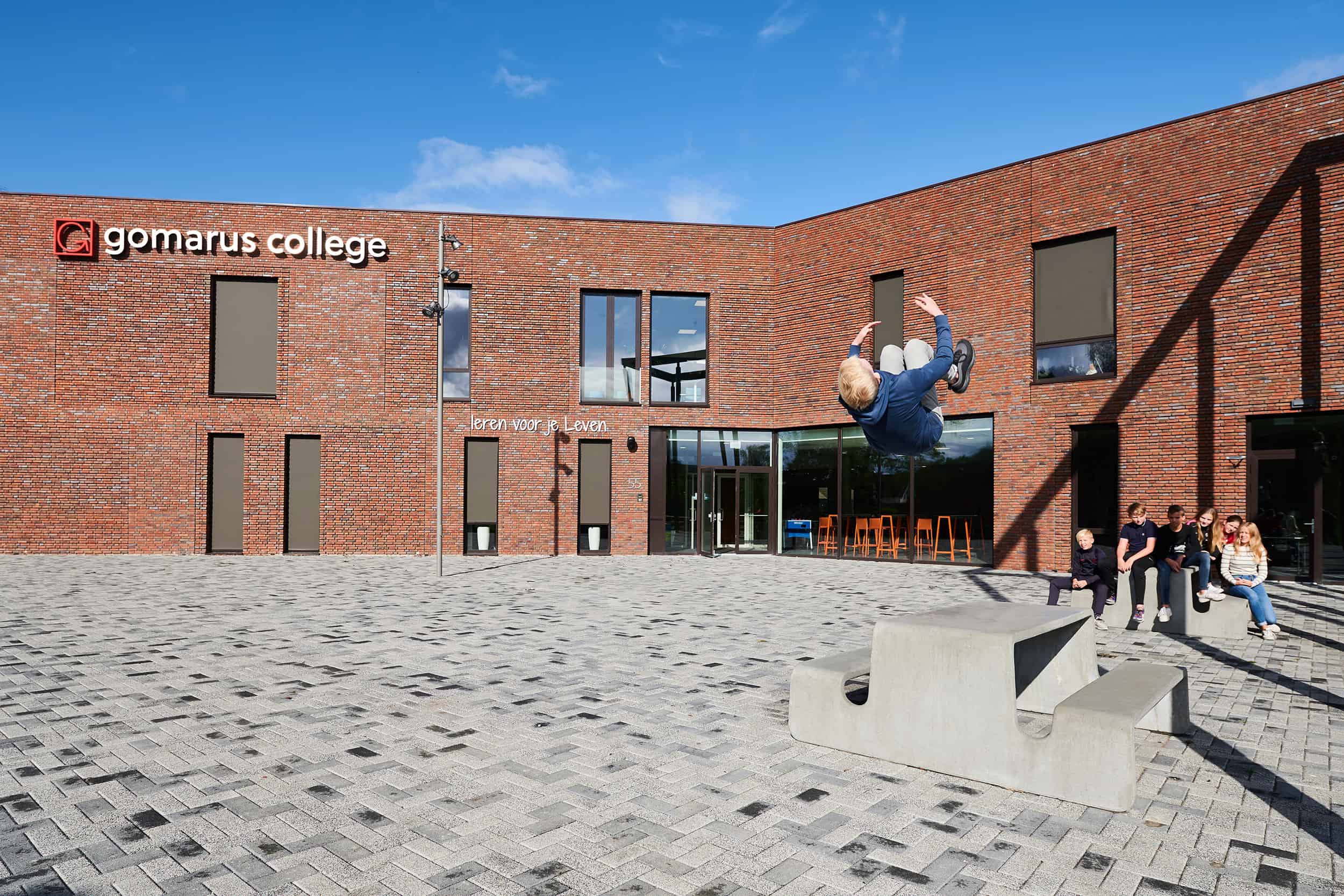 Tour tables, from the firm Durbanis, at the Groningen school in the Netherlands