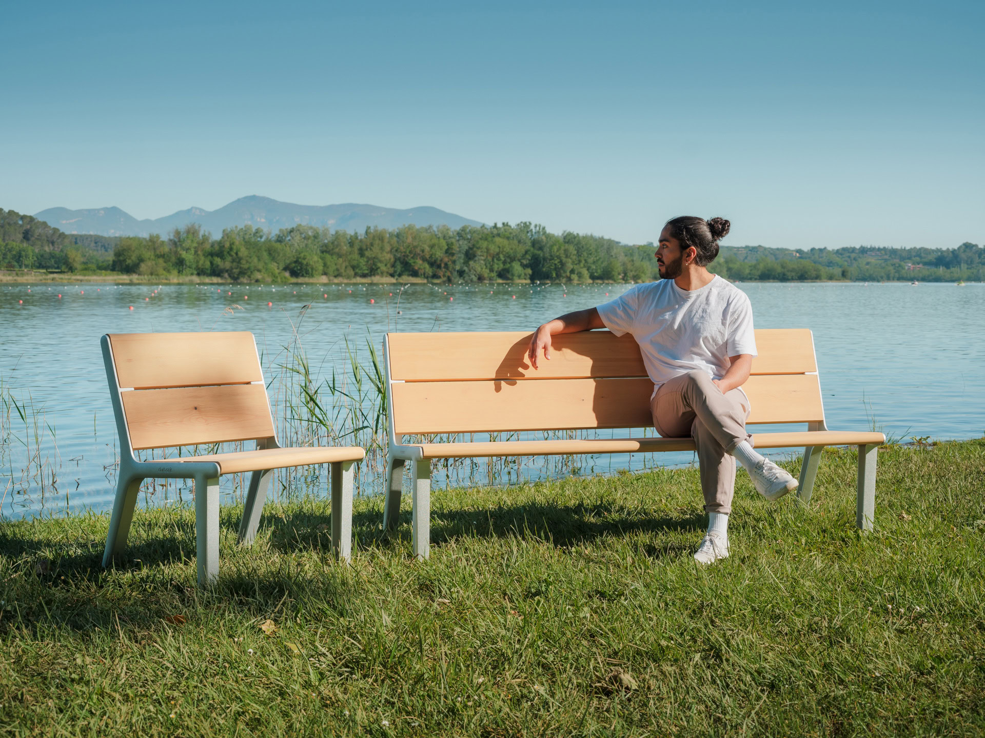 Durbanis urban bench, designed in Banyoles, especially for saline environments and extreme weather conditions